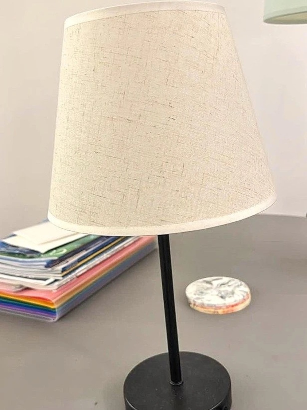Black & Cream Table Lamp Like New